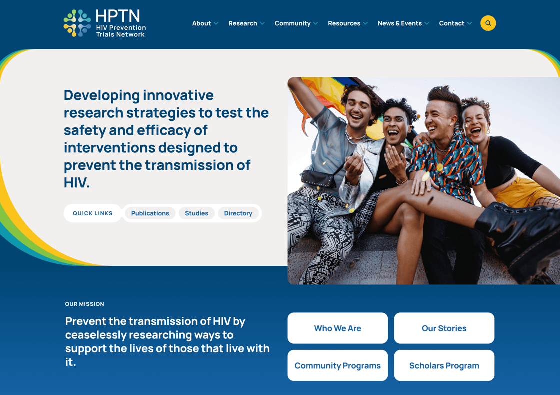 HPTN redesigned website
